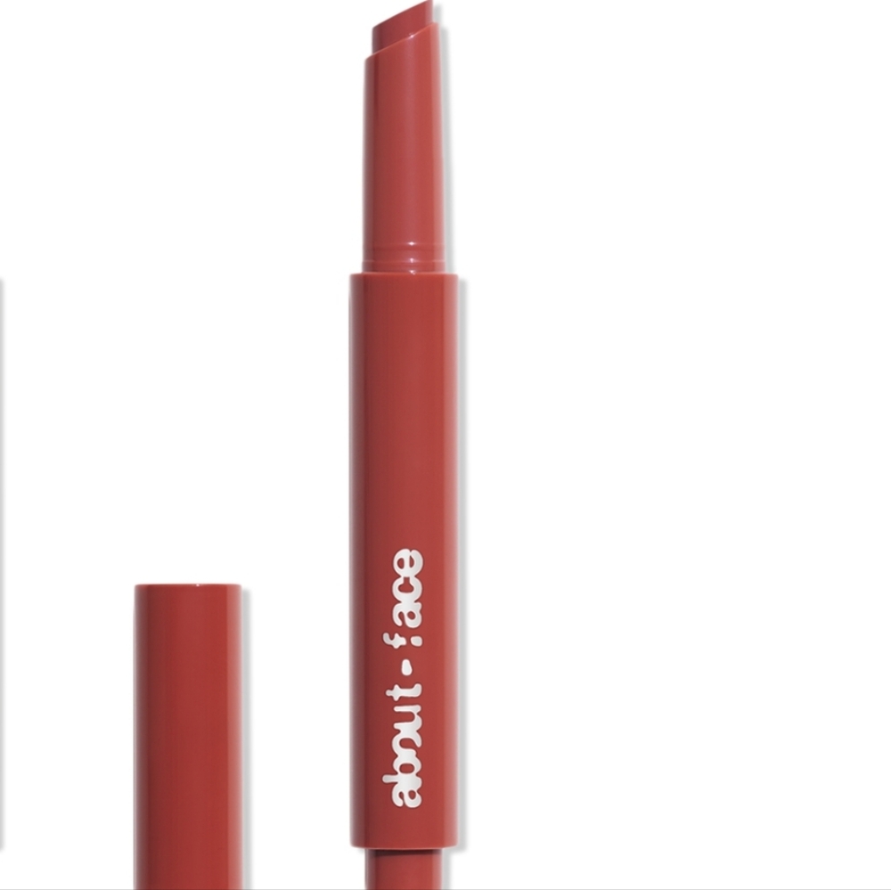 ABOUT FACE CHERRY PICK LIP COLOR BUTTER MINI IN KIWI FUZZ.
